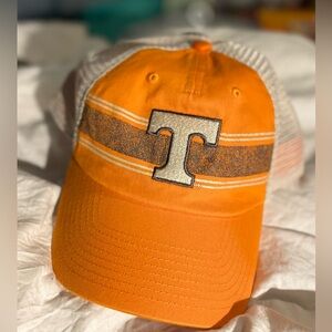 Orange Trucker Hat with T Logo